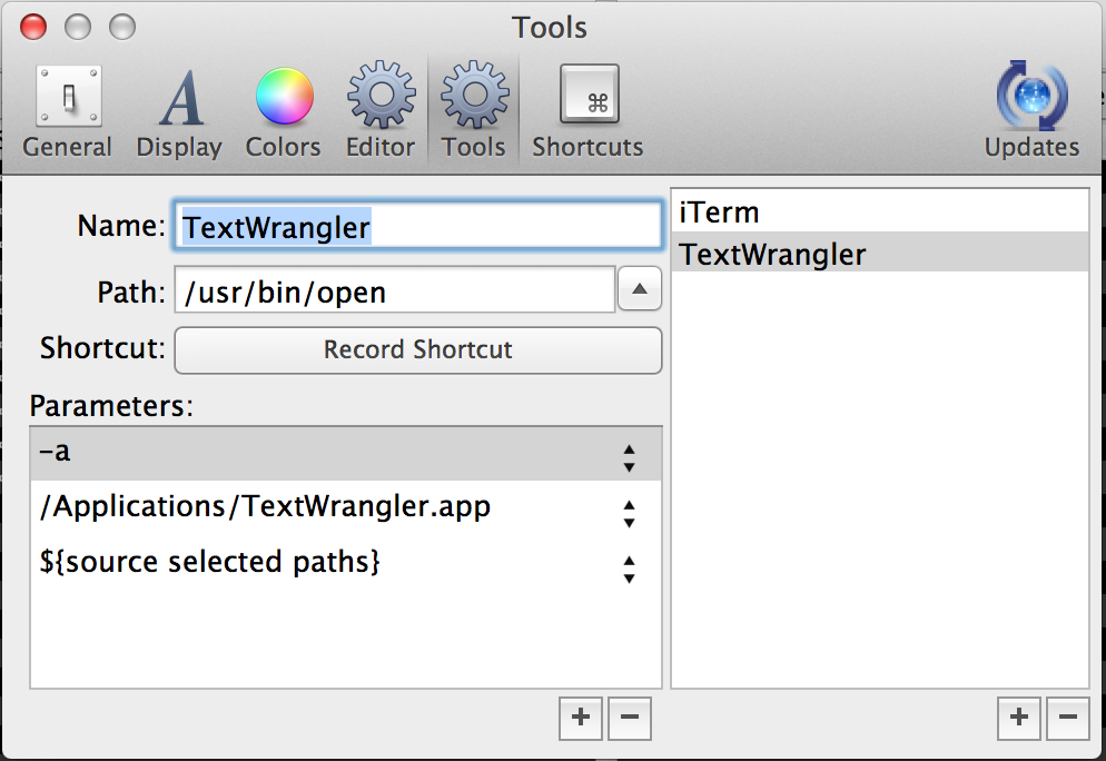 TextWrangler config